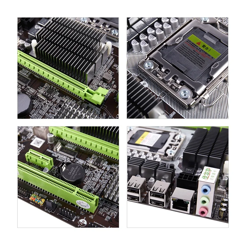 JIAHUAYU X58 Pro ПК настольный компьютер игровая материнская плата LGA 1366 разъем USB2.0 DDR3 DIMM для E5502 L5506 W3503 Ec3539 Lc3528
