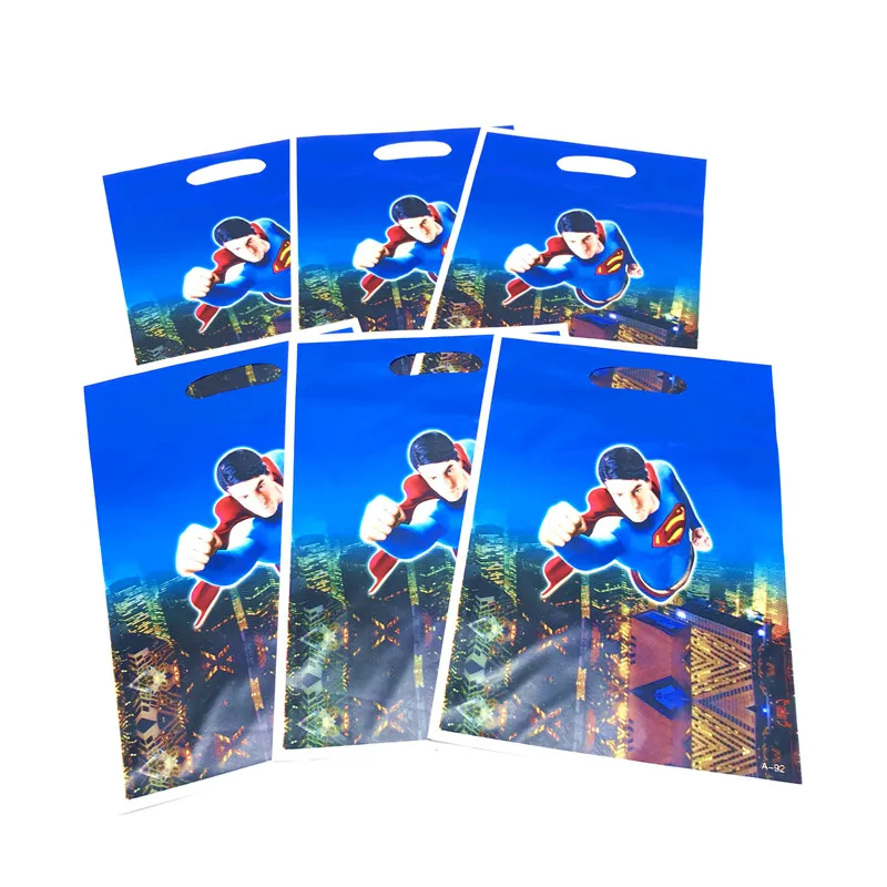 

80Pcs/50Pcs Blue Superman Disposable Tableware Sets Cups Plates Napkin Gift Bag Baby Shower Kids Birthday Decorations Supplies