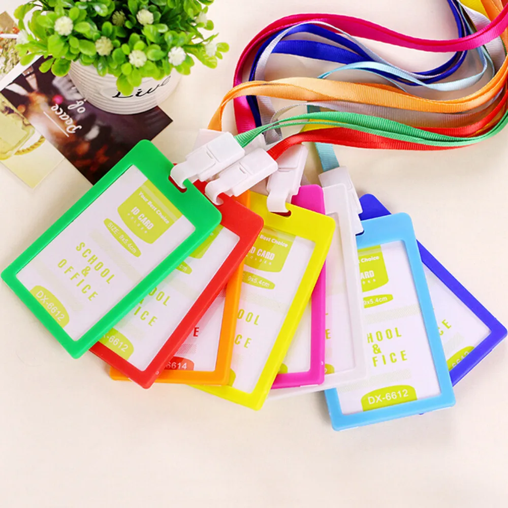 Пластиковый чехол бирка с именем id карта ремешок выдвижной шнурок полезный