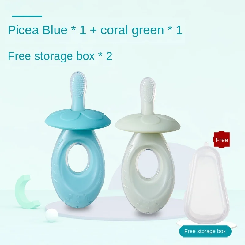 

Kids Soft Silicone Training Toothbrush Newborn Baby Children Dental Oral Care Tooth Brush Tool Baby Kids Teething Teether box