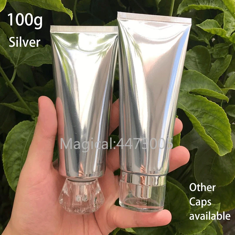

Free Shipping 100ml Silver Plastic Soft Tube 100g Cosmetic Lotion Cream Container Shampoo Toothpaste Squeeze Bottle High Quality