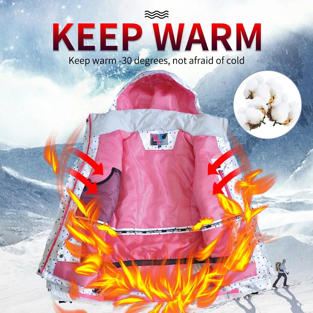 Лыжный костюм бренда женский зимний уличный ветрозащитный водонепроницаемый