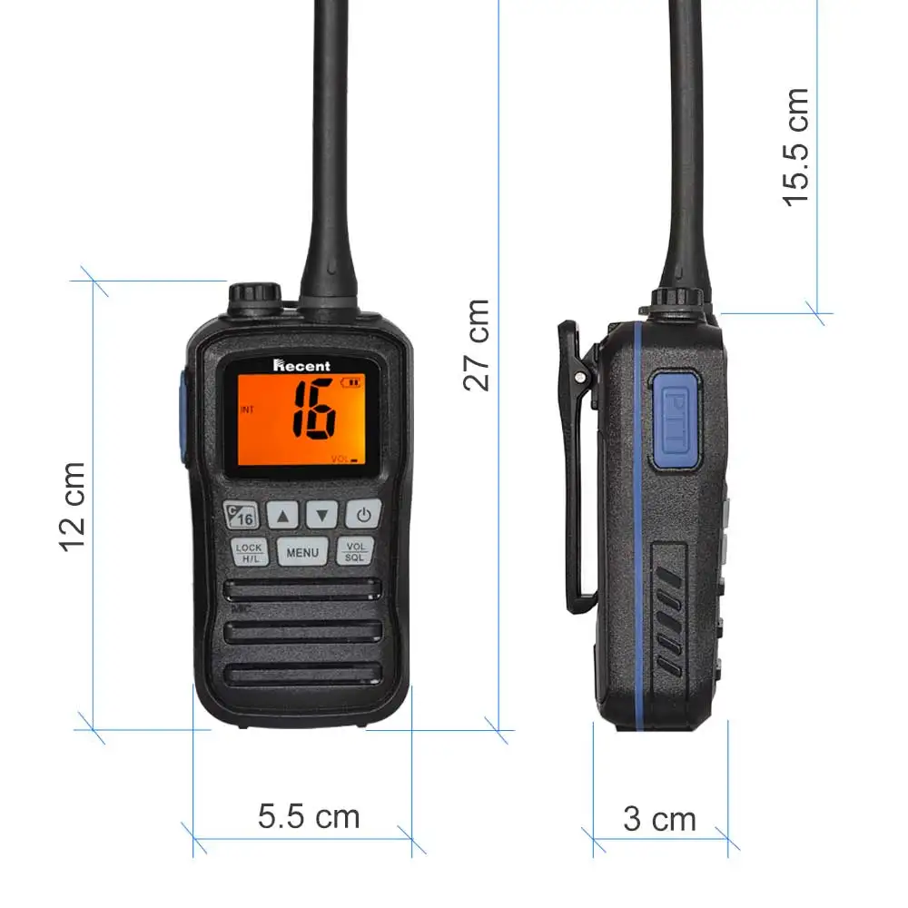 Recent RS-25M VHF Marine Radio 156.000-162.000MHz Handheld Float Radio Stadion IP67 Waterproof 3W/1W Two Way Radio