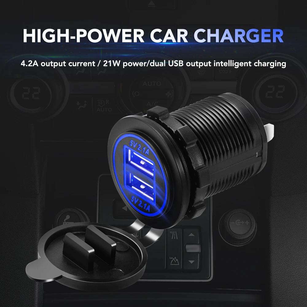 Двойной Переходник USB для зарядки в машине VW Volkswagen Golf Polo Passat Tiguan Jetta Touran T Roc