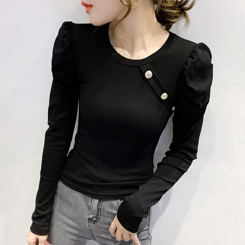 Весна/Лето 2020 Новый Французский Ретро рукав пена тонкий подходит все в одном