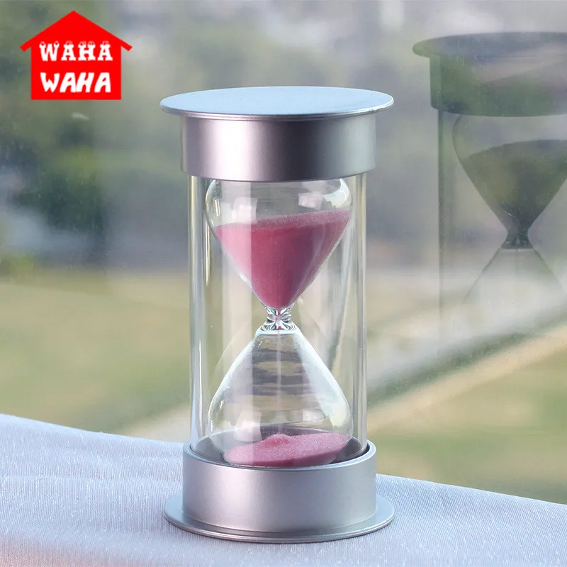 Пластиковые цветные хрустальные песочные часы 30 минут украшение таймер для