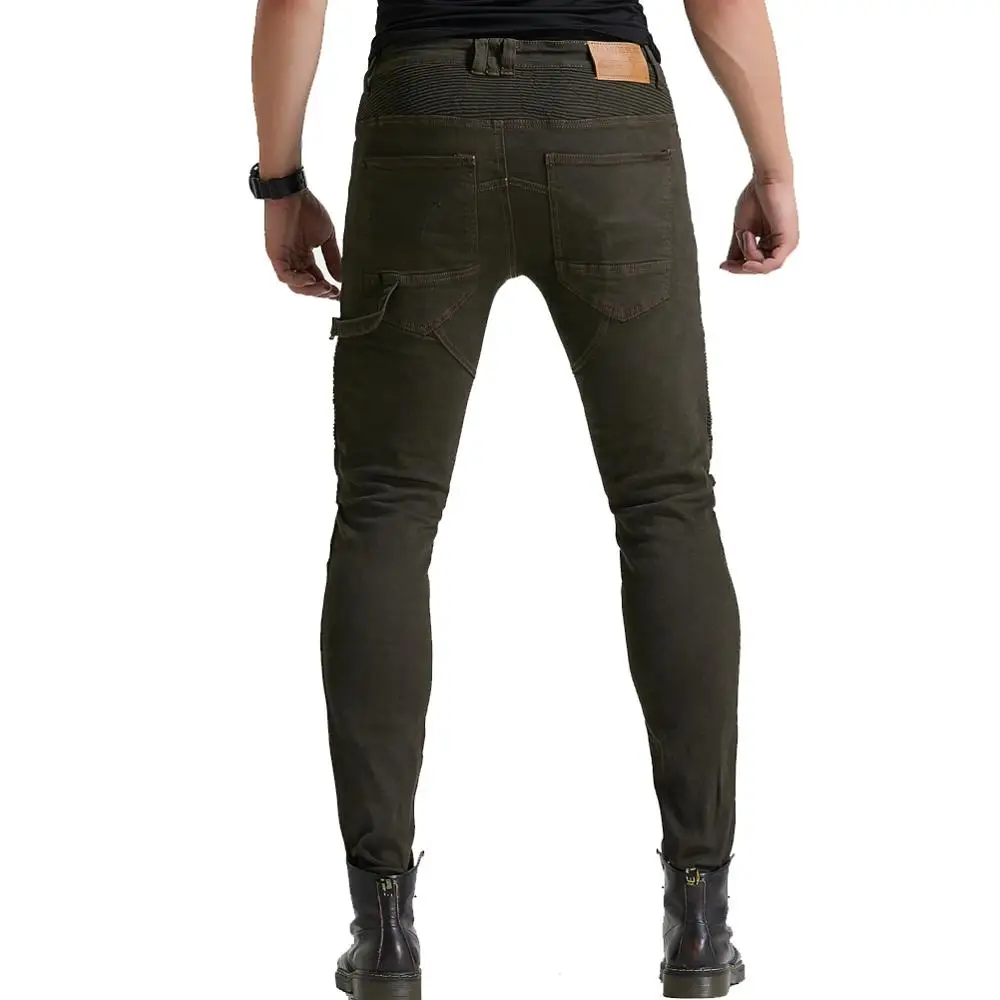 Новые мужские байкерские джинсовые брюки для езды на мотоцикле с большими