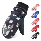 Детские зимние теплые перчатки для мальчиков и девочек, водонепроницаемые, ветрозащитные, водонепроницаемые, модные, 2021, зимние, дышащие, детские перчатки