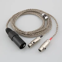 16core hifi 4pin occ 2 5 3 5 4 4mm xlr balanced earphone headphone upgrade cable silver plated for audeze lcd 3 lcd 2 lcd2 lcd 4