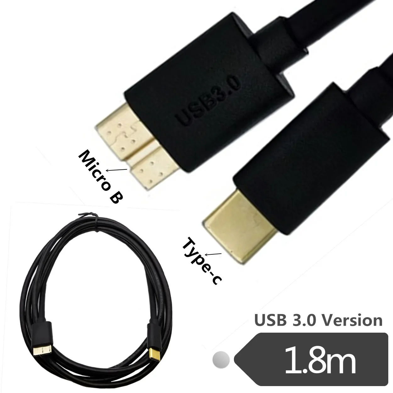 Кабель с позолоченным штекером USB 3.1 Type-C на 3 0 Micro B кабель для зарядки и передачи