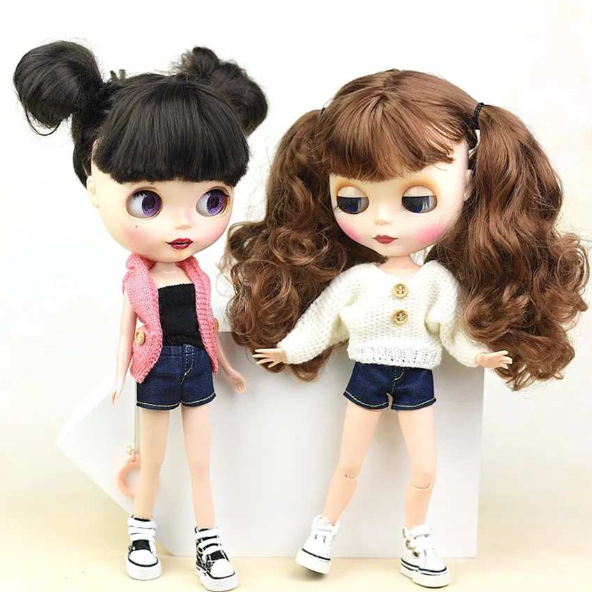 Эластичные джинсы брюки длинные штаны для куклы Blyth одежда модный наряд шорты для Blyth 1/6 BJD куклы аксессуары