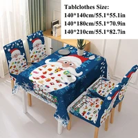 new christmas party tablecloth chair cover decoration fashion wedding decoration dustproof rectangular tablecloth xmas decor