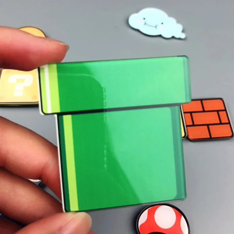 1/12 Pcs Super Mario Fridge Sticker Child Student Birthday Gift Fridge Sticker Message Sticker Sticker Home Decoration