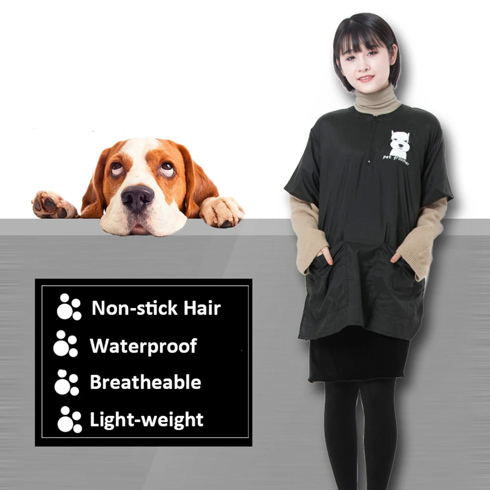 

Beauty Salon Smock Pet Shop Work Uniform Dog Grooming Breatheable Beautician Apron Waterproof Pet Grooming Smock Cape