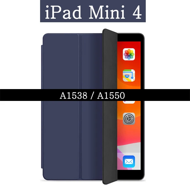 Royal Blue Стенд флип чехол для Apple Ipad Mini 1 2 3 4 5 7,9 дюймов A2124 A2125 A2126 из искусственной кожи на магните чехол с автоматическим включением и/Sleep(Пробуждение/спящий режим) Smart Cover - Цвет: Royal Blue