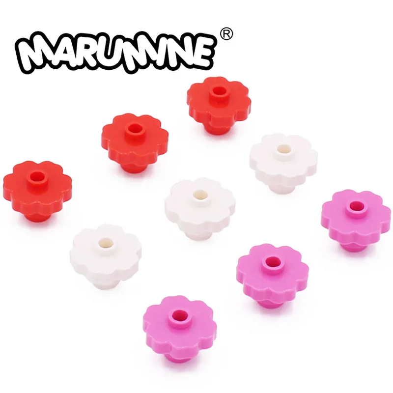 Marumin кубики MOC Plant 2x2 закругленный цветок 4728 50 шт. DIY строительные блоки аксессуары