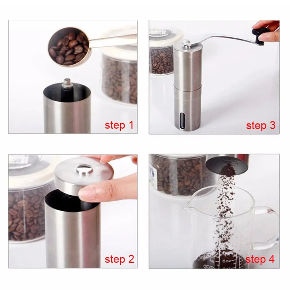 

Manual Coffee Grinder Coffee Maker Ceramics Core Stainless Steel Hand Burr Mill Grinder Ceramic Corn Coffee Grinding Machine