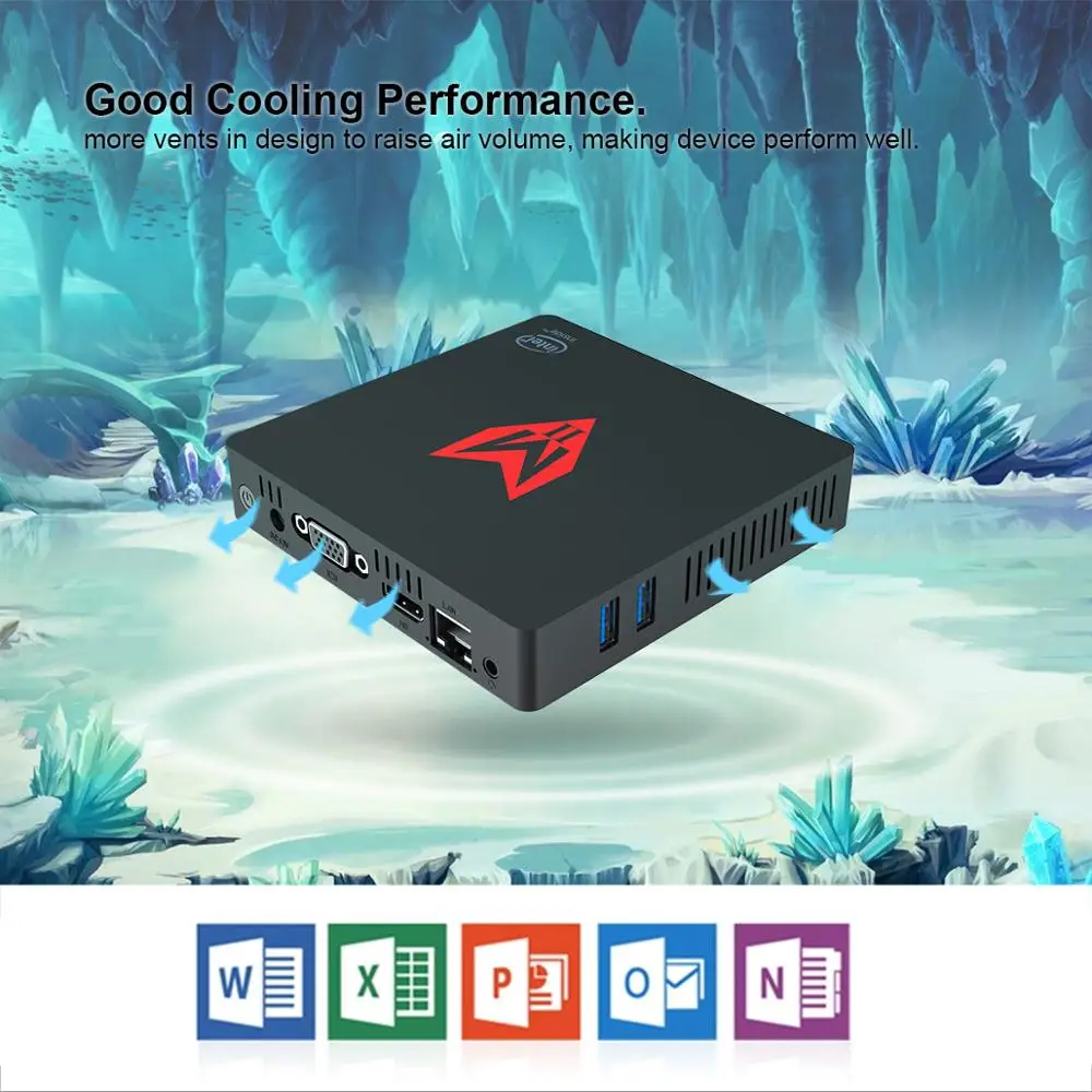 MII-V Офисные Мини ПК Intel Apollo Lake J3355 Win 10 4 Гб LPDDR4 64 2 г 5G двухъядерный процессор Wi-Fi BT4.0
