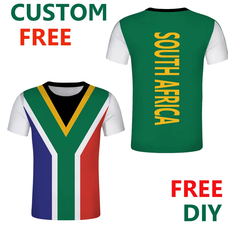 

South Africa 3D Custom Men Sport tshirts Print DIY Afrika Emblem Tee Shirts za homme Shirt Country African ZA tee shirt Jersey