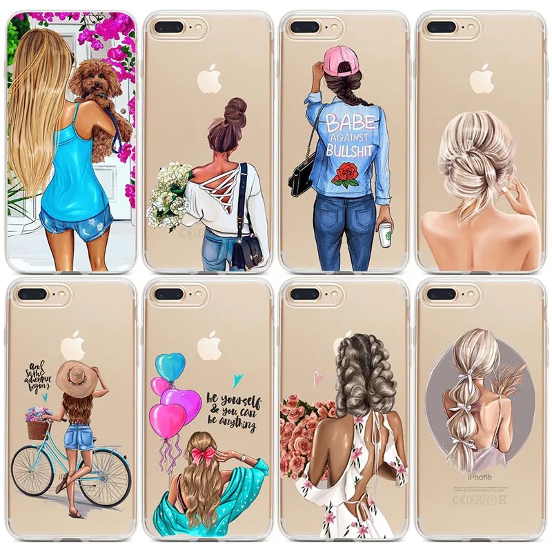 Мягкий чехол для телефона с красивым изображением девушки женщины лето светло