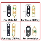 Оригинальный стеклянный объектив задней камеры с клеем для Moto G7 G8 Play G9 Plus Play G8 Power Lite E6 Plus E6 Play