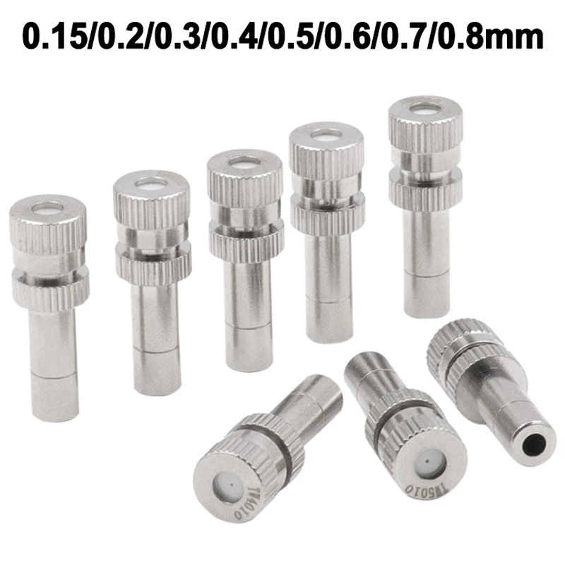 

1pcs 0.15-0.8mm Low Pressure Atomizing Misting Nozzle Spray Injector Atomization Head Mister Mist Spraying System Nozzle