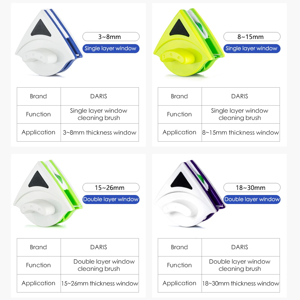 

Double Side Glass Cleaning Brush Magnetic Window Cleaning Magnets Household Cleaning Tools Wiper Useful Surface Brushs