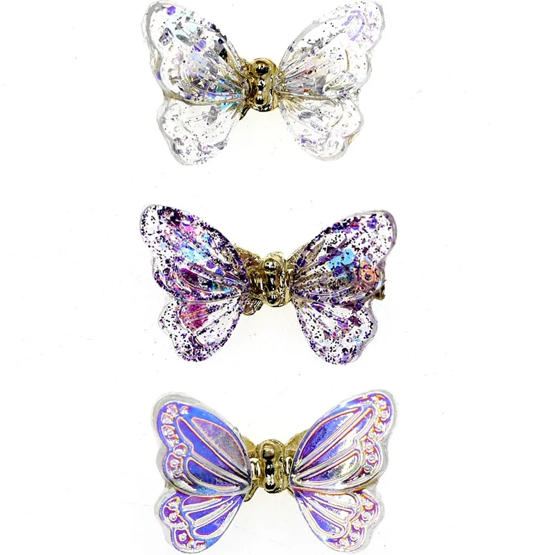 Подвески для ногтей Aurora Butterfly машущие голографические Крылья 3D украшения модные |