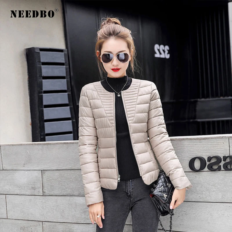 

Womens Jackets ultra Light Coat Winter Oversize Winter Autumn Warm Short Style Slim Ladies Puffer jacket Coat Parka Cotton-Padde