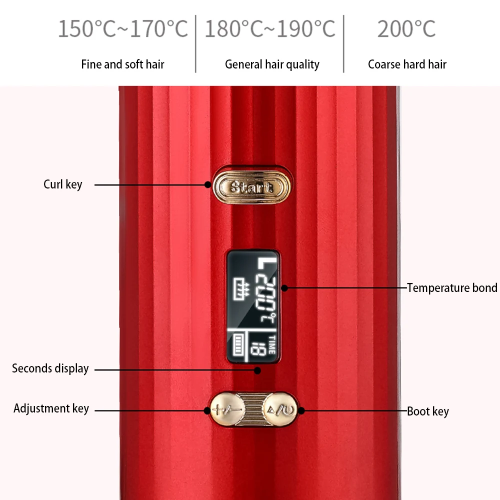 

Hair Electric Hair Curlers Cross-Border Automatic Wireless Curler Portable Hair Perm USB Charging Ceramic Hair Curler