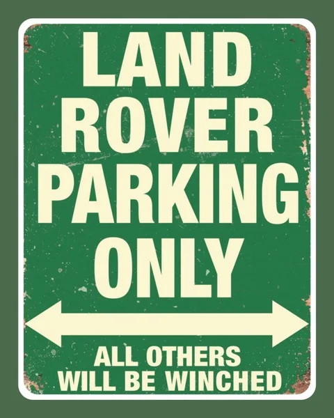 

Rover Parking Range Rover Evoque Defender Metal Plaque Tin Sign