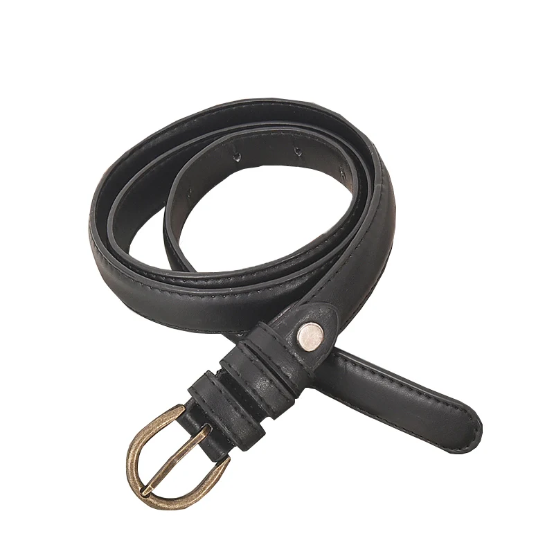 Женский ремень с простой пряжкой в стиле ретро высокое качество тонкий из