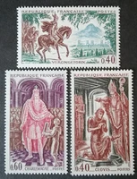 3pcsset new france post stamp 1966 historical celebrity manie engraving stamps mnh