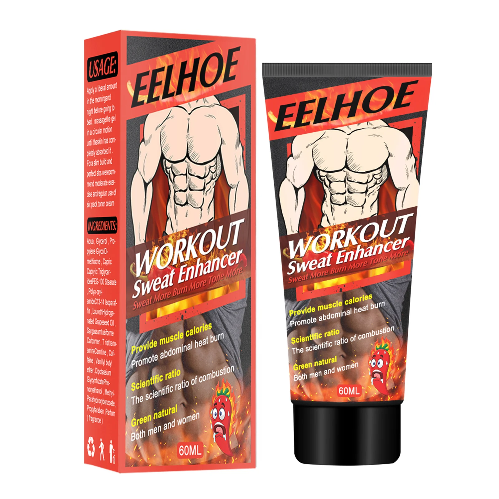 

60ml Black Abdominal Fat Burning Cream 60ml Effective Abdominal Muscle Cream Slimming Cream Muscle Belly Weight Loss Treatment