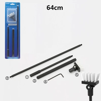 brush 64cm QANVEE алюминиевый Магниевый сплав вращающийся нож для очистки водорослей щетка для аквариума растения свежий морской воды - Цвет: brush 64cm