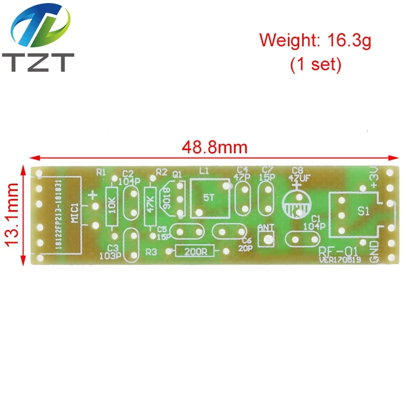 Модулятор частоты FM беспроводной микрофонный модуль 70-110 МГц 1 5 в плата