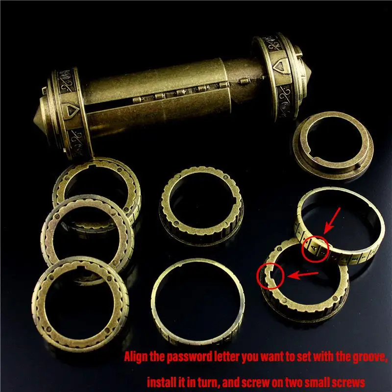 Металлический Magic Cube Развивающие игрушки замки криптекс подарок да Винчи буквы и