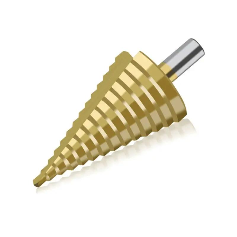 

4-42mm HSS Titanium Coated Step Drill Bit Drilling Power Tool for Metal High Speed Steel Wood Hole Cutter