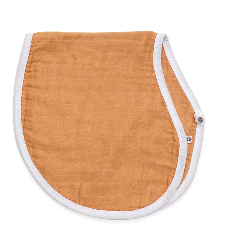 Light brown Muslinlife 1 в упаковке бамбуковые хлопковые муслиновые Нескользящие классические борфы, нетоксичные защитные бороданые нагрудники для новорожденных 6 слоев толщиной - Цвет: Light brown