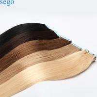 sego 12 24 2 5gpc 20pcs straight tape in human hair extensions remy adhesive invisible pu seamless skin weft blonde hair