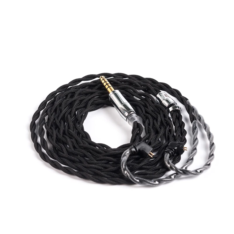TFZ 4.4 KBEAR 4 ядра 7N один кристалл медный кабель 2,5/3,5/4,4 мм с MMCX/2pin/QDC TFZ для KZ ZS10 ZSN Pro ZSX BLON BL-03 V90 BA5 - Цвет: TFZ 4.4