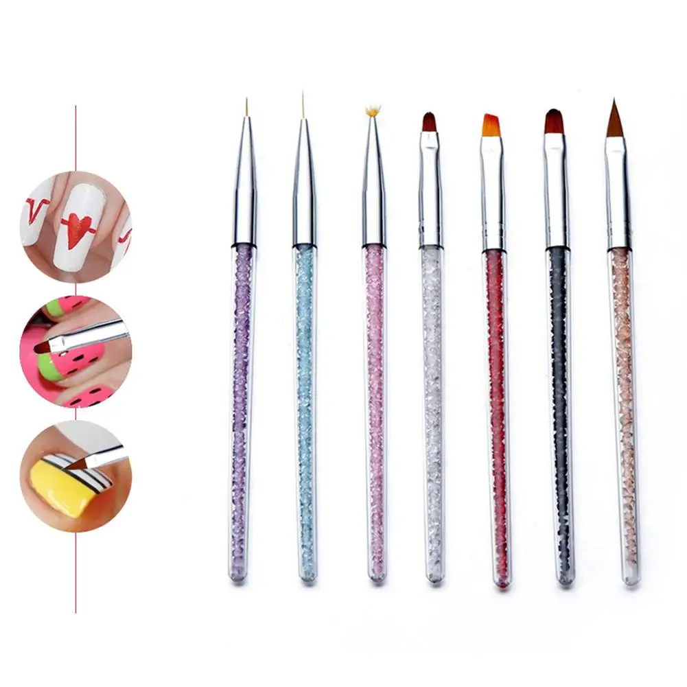 

Rhinestone Handle Nail Art UV Gel Polish Painting Drawing Pen DIY Manicure Tool