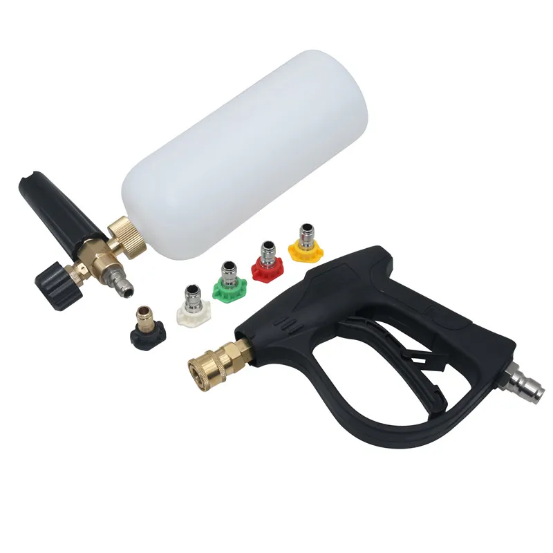 

Water Gun 1 Pcs + Nozzle 6 Pcs + Foam Spray Can 1 Pcs Full set of car wash tools Foam water gun Classic car wash tool include