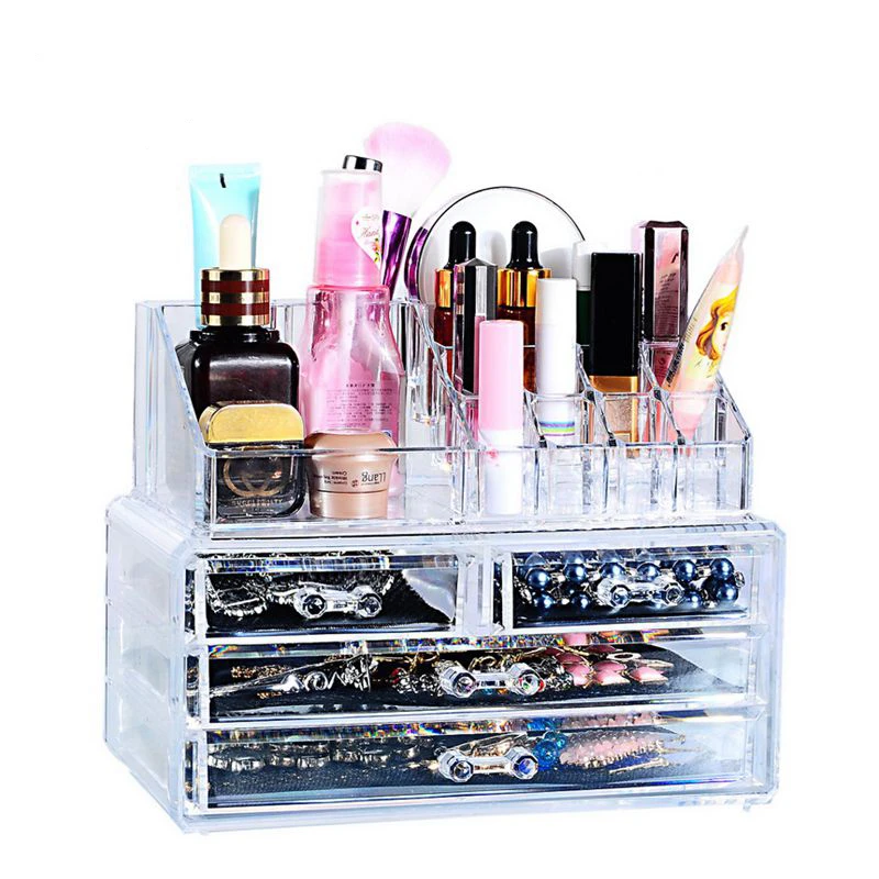 Органайзер для косметики большая емкость ящик хранения органайзер настольный