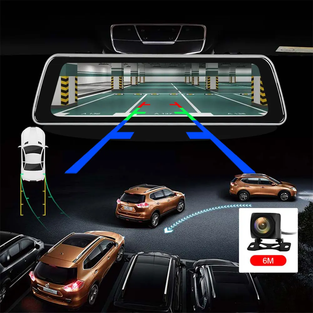 Зеркало заднего вида ANSTAR 10 дюймов Android HD 1080 P с функцией ночного видения|dashcam dvr|wifi