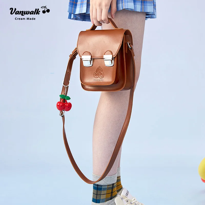 Girl Ins Shoulder Bag Female Crossbody Handheld Versatile Vintage Leather Bag Japanese JK Uniform Bag teen girls backpacks