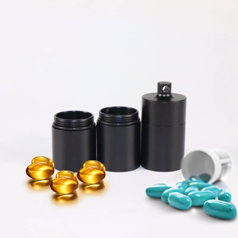 Multi-compartment portable sealed medicine box Full metal and full waterproof Survival waterproof tank Waterproof storage