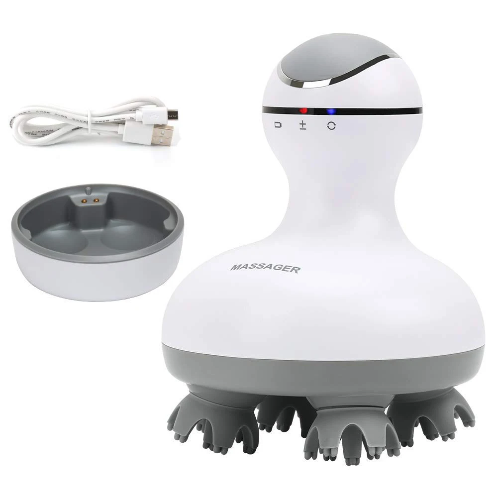 Электрический массажер для кожи головы портативный ручной разминающий Массажер