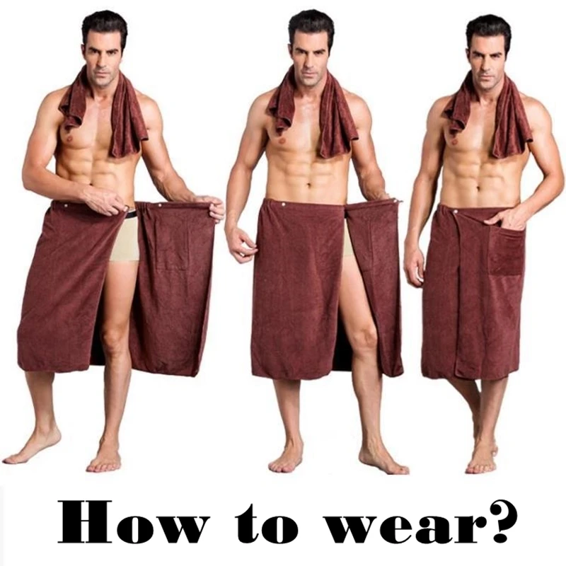 Мягкие мужские банное Полотенца с карманом мягкий Mircofiber магическое пляжное