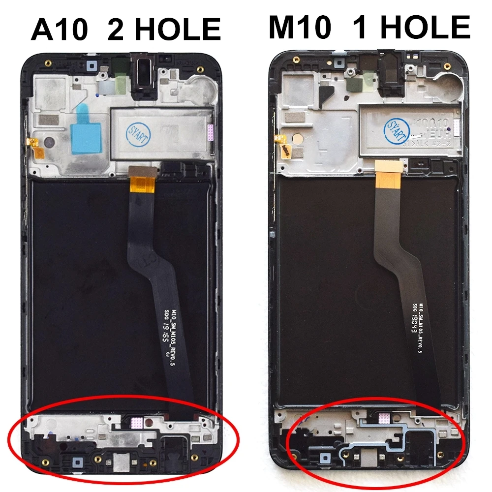 Pantalla LCD t&aacute;ctil para m&oacute;vil, montaje de digitalizador para Samsung Galaxy A10, A105, A105F, 10 unids/lote-1